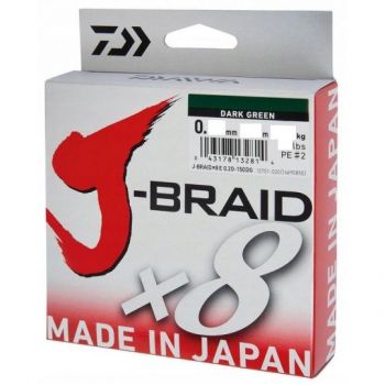 PLECIONKA Daiwa J-Braid X8 Dark Green 300M 0,35MM