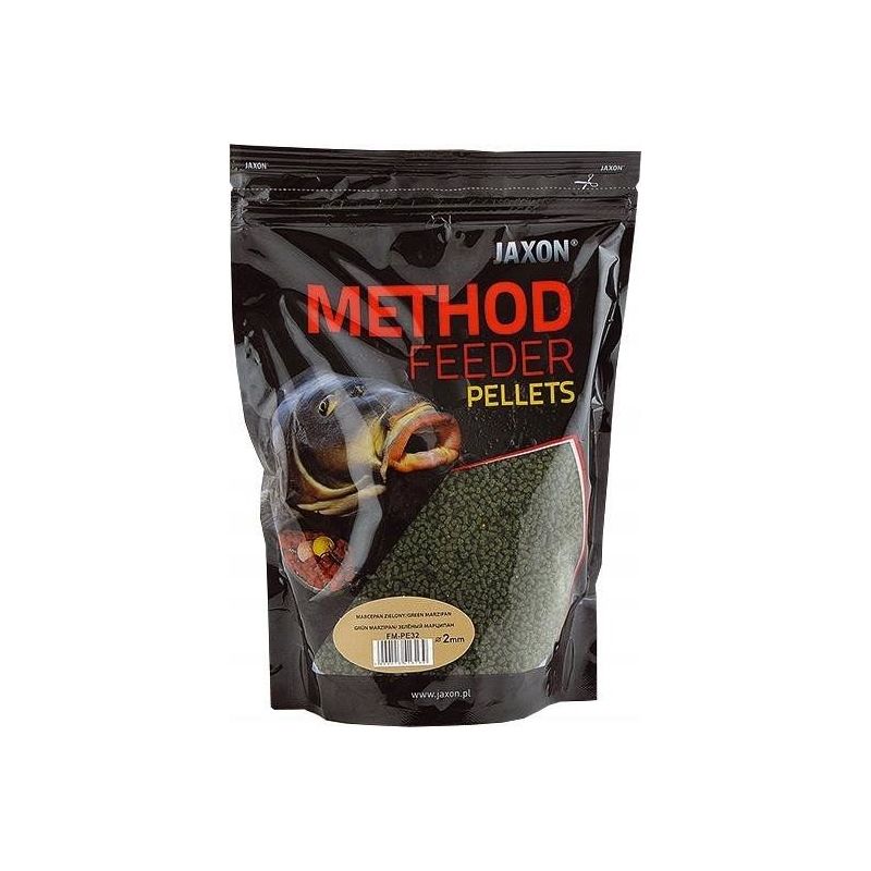PELLET JAXON METHOD FEEDER 2mm 500g MARCEPAN ZIELO
