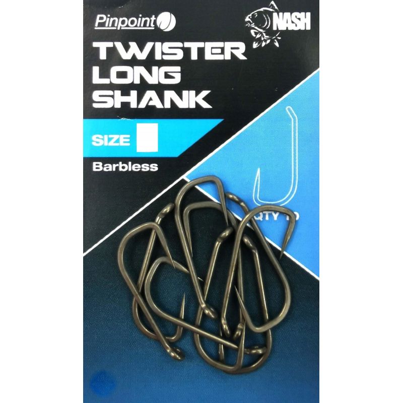 HACZYKI NASH KARPIOWE TWISTER LONG SIZE 6 BARBLESS HACZYKI NASH KARPIOWE TWISTER LONG SIZE 6 BARBLESS
