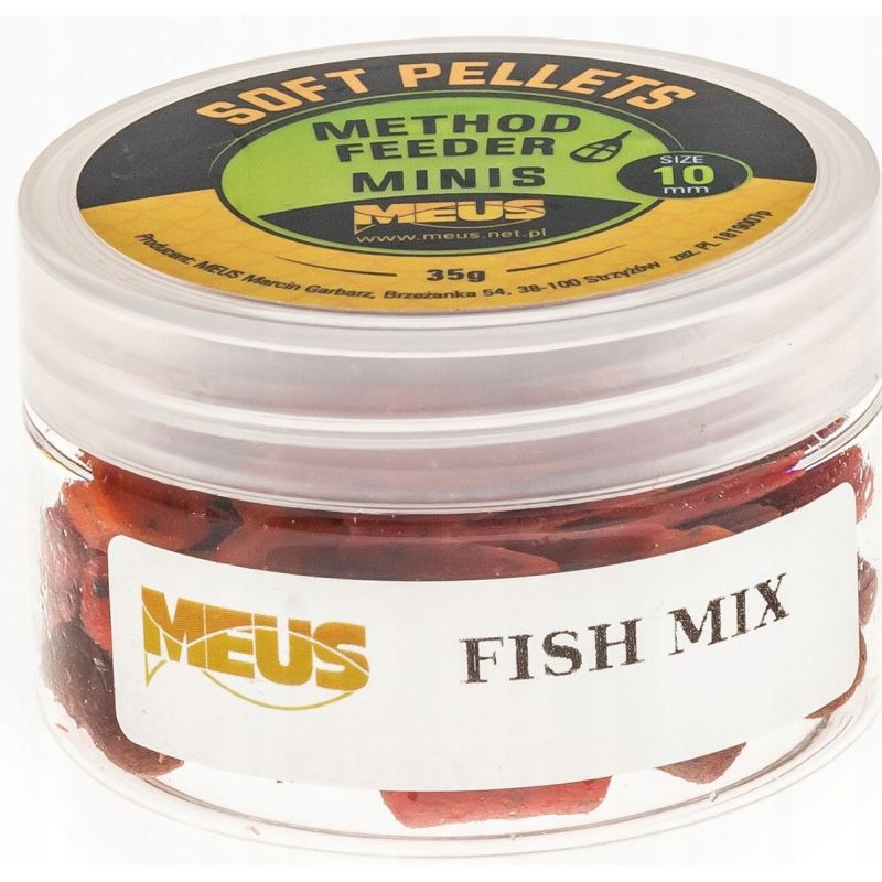 PELLET MEUS SOFT 10mm 35g MINIS FISH MIX PELLET MEUS SOFT 10mm 35g MINIS FISH MIX