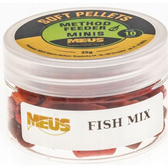 PELLET MEUS SOFT 10mm 35g MINIS FISH MIX PELLET MEUS SOFT 10mm 35g MINIS FISH MIX