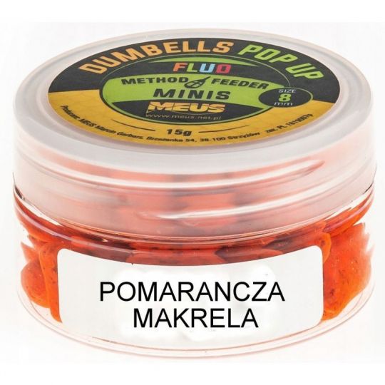 DUMBELLS MEUS FLUO POP UP 8mm MINIS MAKRELA POMARA DUMBELLS MEUS FLUO POP UP 8mm MINIS MAKRELA POMARA