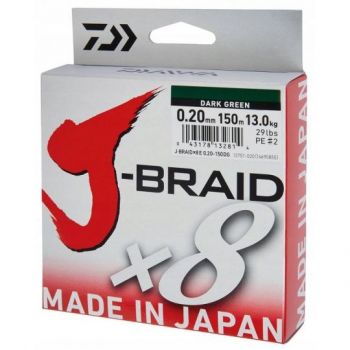 PLECIONKA DAIWA J-BRAID X8 0,20mm 150m DARK GREEN