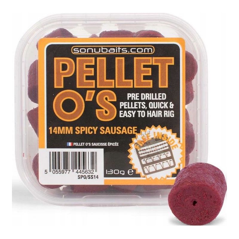 PELET SONUBAITS PELLET O'S SPICY SAUSAGE 14mm