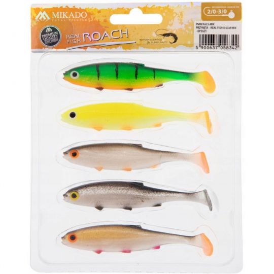 GUMA MIKADO PRZYNĘTA REAL FISH ROACH 8.5cm MIX 5sz GUMA MIKADO PRZYNĘTA REAL FISH ROACH 8.5cm MIX 5sz