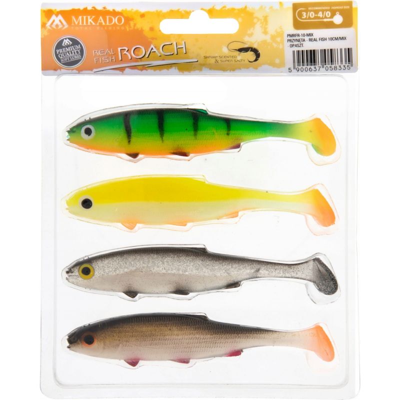 GUMA MIKADO PRZYNĘTA REAL FISH ROACH 10cm MIX 4szt GUMA MIKADO PRZYNĘTA REAL FISH ROACH 10cm MIX 4szt