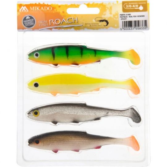 GUMA MIKADO PRZYNĘTA REAL FISH ROACH 10cm MIX 4szt GUMA MIKADO PRZYNĘTA REAL FISH ROACH 10cm MIX 4szt