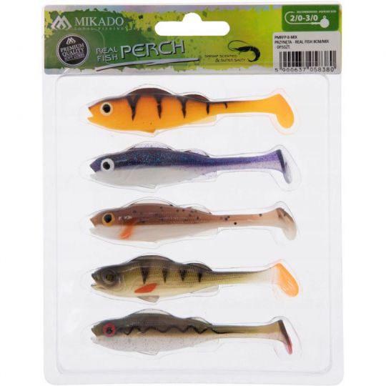 GUMA MIKADO PRZYNĘTA REAL FISH 8cm MIX 5szt GUMA MIKADO PRZYNĘTA REAL FISH 8cm MIX 5szt
