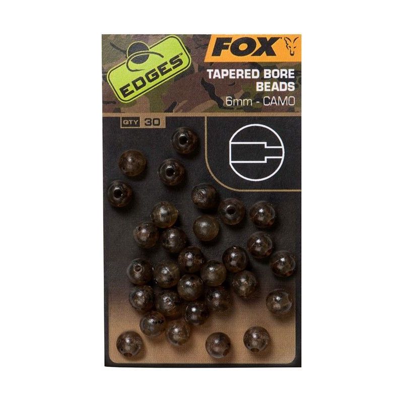 KORALIKI FOX CAMO TAPERED BORE BEAD 6mm KORALIKI FOX CAMO TAPERED BORE BEAD 6mm