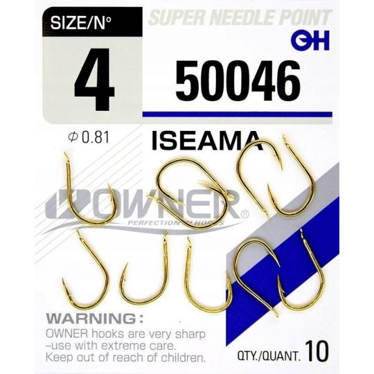 HACZYKI OWNER ISEAMA 50046 ROZMIAR 1/0 ZŁOTE HACZYKI OWNER ISEAMA 50046 ROZMIAR 1/0 ZŁOTE