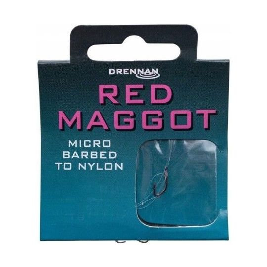 PRZYPONY DRENNAN GOTOWE RED MAGGOT HAK 16 0,14mm PRZYPONY DRENNAN GOTOWE RED MAGGOT HAK 16 0,14mm