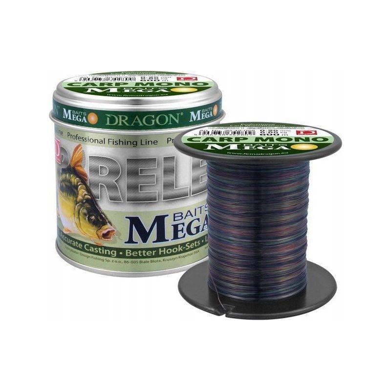 ŻYŁKA DRAGON MEGABAITS CARP MONO CAMOU 600m 0.28mm