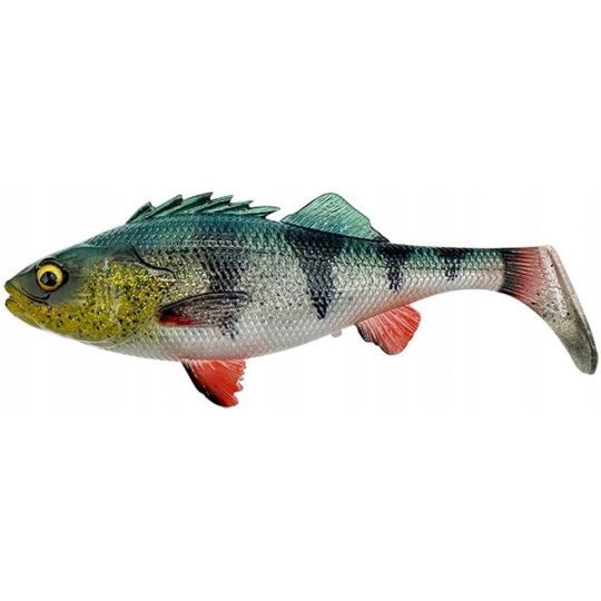 GUMA SAVAGE GEAR 4D PERCH SHAD 12,5cm 20g GREEN SI GUMA SAVAGE GEAR 4D PERCH SHAD 12,5cm 20g GREEN SI