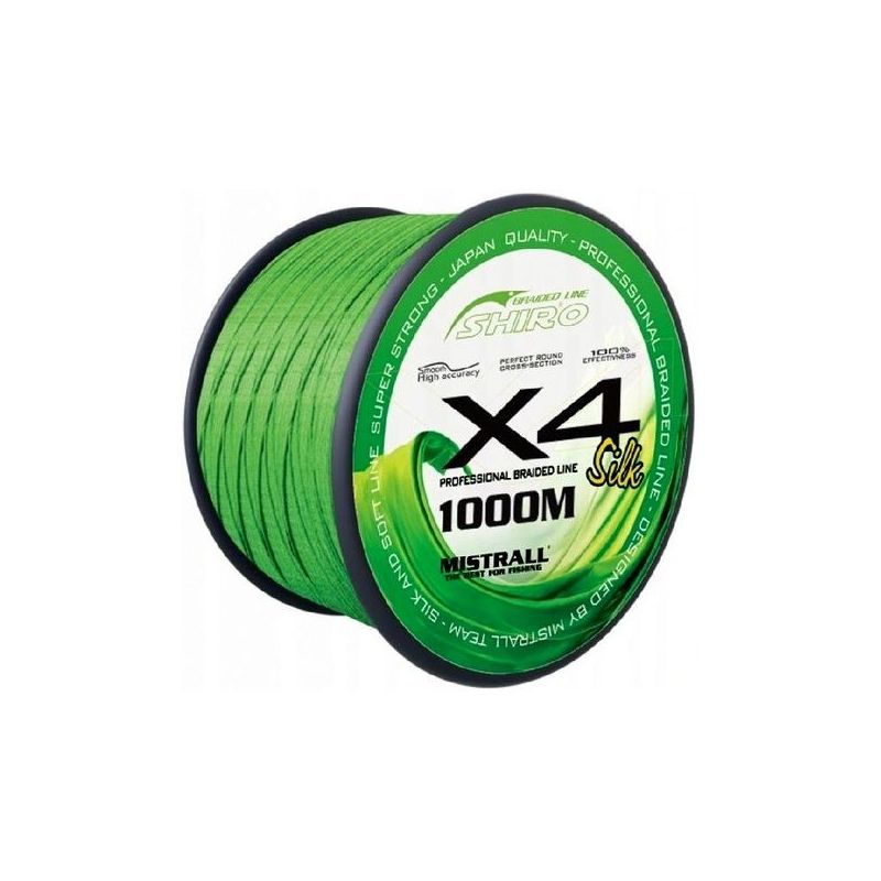 PLECIONKA MISTRALL SHIRO X4 1000m ZIELONA 0,21mm PLECIONKA MISTRALL SHIRO X4 1000m ZIELONA 0,21mm