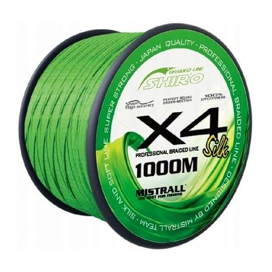 PLECIONKA MISTRALL SHIRO X4 1000m ZIELONA 0,21mm PLECIONKA MISTRALL SHIRO X4 1000m ZIELONA 0,21mm