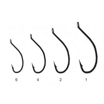 HACZYKI HAYABUSA CARP HOOK W1 BLACK NICKEL 2 HAKI