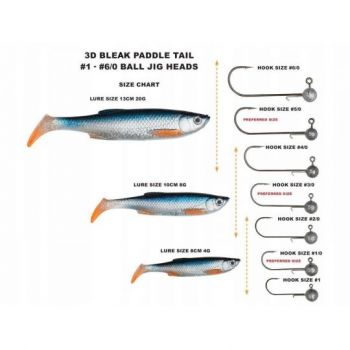 GUMA SAVAGE GEAR BLEAK PADDLE 10cm 8g FIRETIGER