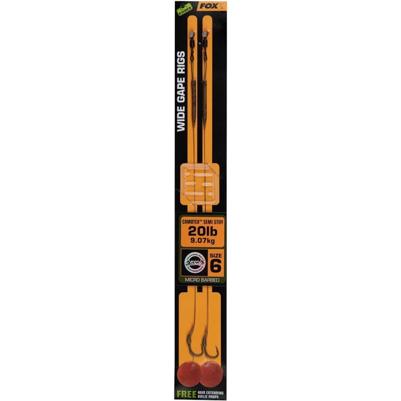 PRZYPON FOX WIDE GAPE CAMOTEX SEMI STIFF 8 20lb PRZYPON FOX WIDE GAPE CAMOTEX SEMI STIFF 8 20lb
