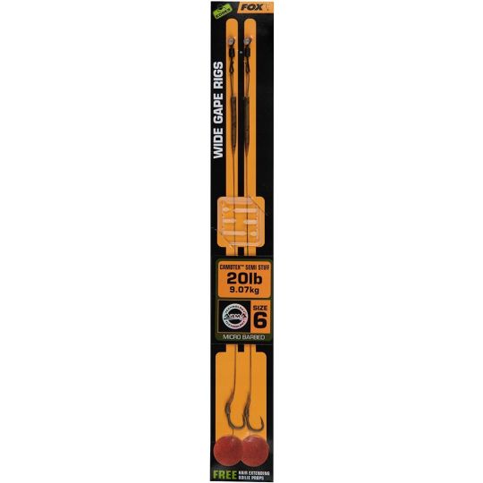 PRZYPON FOX WIDE GAPE CAMOTEX SEMI STIFF 8 20lb PRZYPON FOX WIDE GAPE CAMOTEX SEMI STIFF 8 20lb