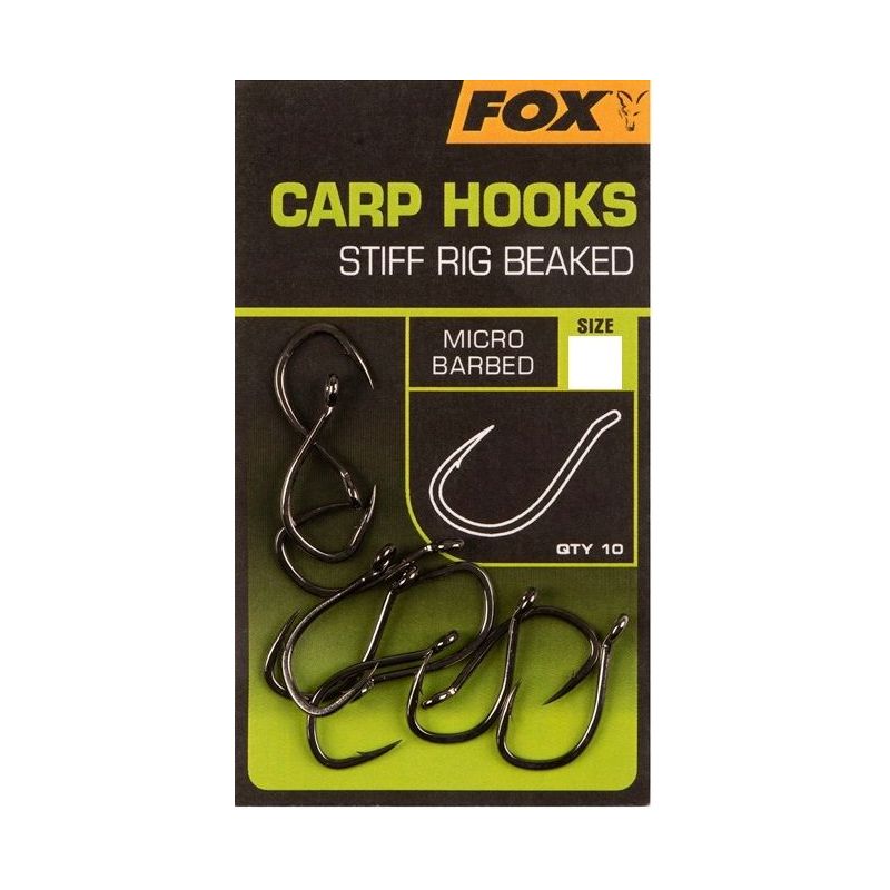 HACZYKI FOX CARP HOOKS STIFF RIG BEAKED ROZ. 4 HACZYKI FOX CARP HOOKS STIFF RIG BEAKED ROZ. 4