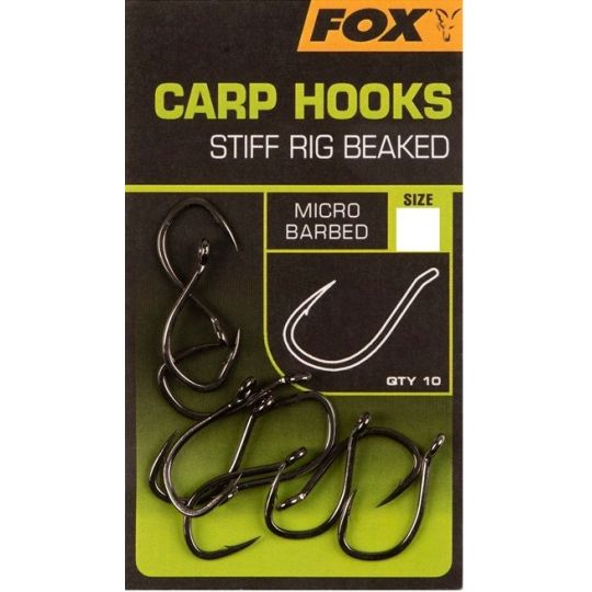 HACZYKI FOX CARP HOOKS STIFF RIG BEAKED ROZ. 4 HACZYKI FOX CARP HOOKS STIFF RIG BEAKED ROZ. 4