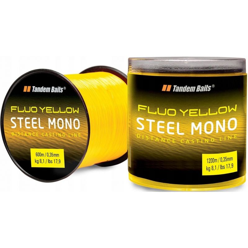 ŻYŁKA TANDEM BAITS STEEL MONO FLUO 1200m 0,30mm ŻÓ