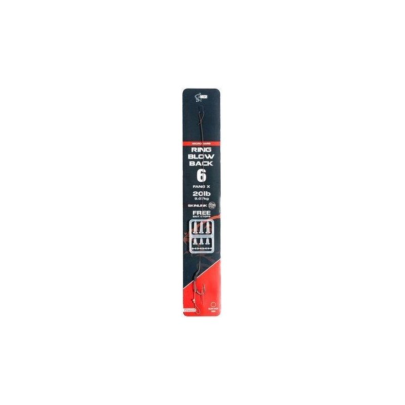 PRZYPON Z HAKIEM NASH RING BLOW BACK SIZE 4 BARBED PRZYPON Z HAKIEM NASH RING BLOW BACK SIZE 4 BARBED