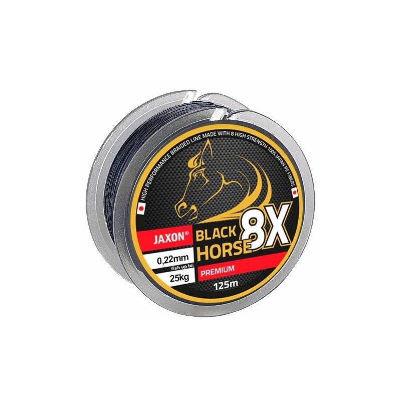 PLECIONKA JAXON BLACK HORSE 8X PREMIUM 0,16mm 125m PLECIONKA JAXON BLACK HORSE 8X PREMIUM 0,16mm 125m
