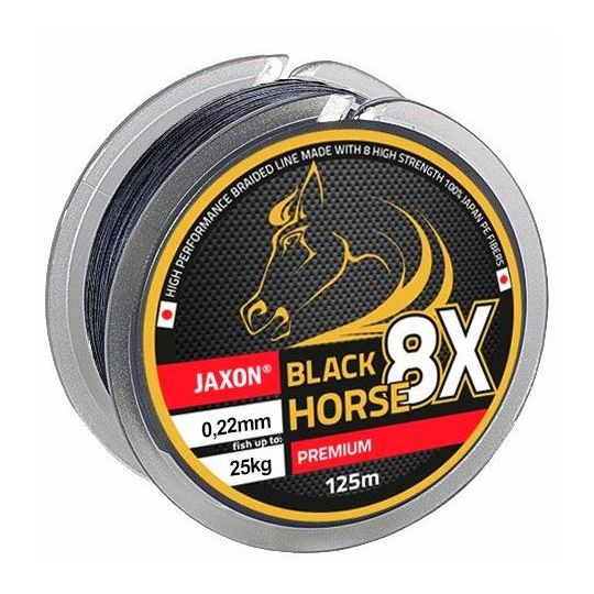 PLECIONKA JAXON BLACK HORSE 8X PREMIUM 0,16mm 125m PLECIONKA JAXON BLACK HORSE 8X PREMIUM 0,16mm 125m