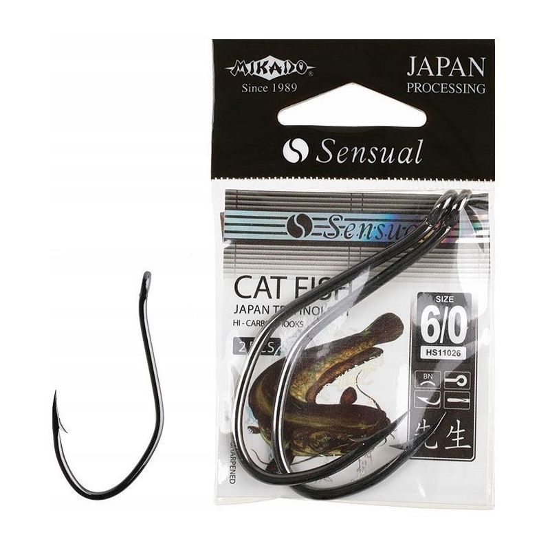HACZYKI MIKADO SENSUAL CAT FISH 8/0 BN HAKI 2szt