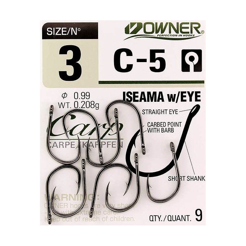 HACZYKI OWNER C5 CARP ISEAMA ROZMIAR 2 CZARNY HACZYKI OWNER C5 CARP ISEAMA ROZMIAR 2 CZARNY