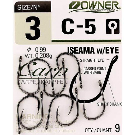 HACZYKI OWNER C5 CARP ISEAMA ROZMIAR 2 CZARNY HACZYKI OWNER C5 CARP ISEAMA ROZMIAR 2 CZARNY