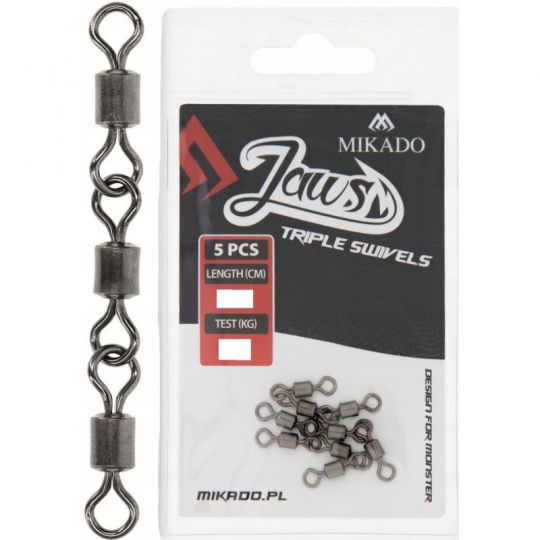 KRĘTLIK MIKADO JAWS TRIPLE SWIVELS 25kg 5szt KRĘTLIK MIKADO JAWS TRIPLE SWIVELS 25kg 5szt