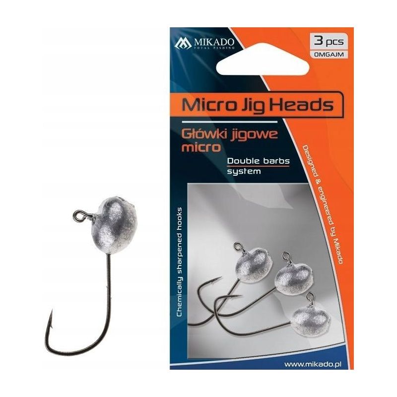 GŁÓWKI JIGGOWE MIKADO MICRO BN 2g ROZMIAR 2 3szt GŁÓWKI JIGGOWE MIKADO MICRO BN 2g ROZMIAR 2 3szt