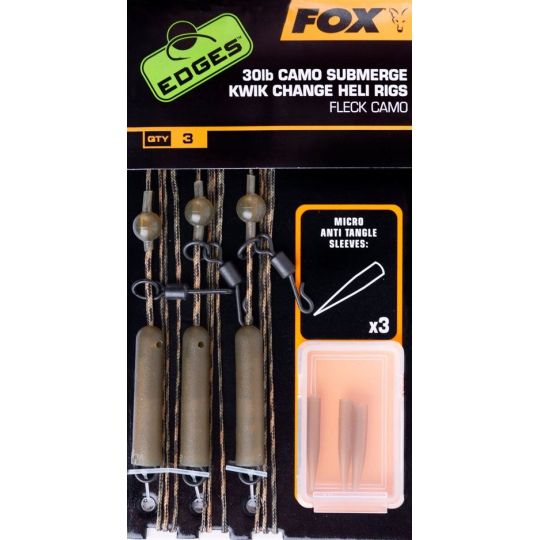 ZESTAW FOX PRZYPONÓW EDGES CAM HELI RIGS 30LBS ZESTAW FOX PRZYPONÓW EDGES CAM HELI RIGS 30LBS