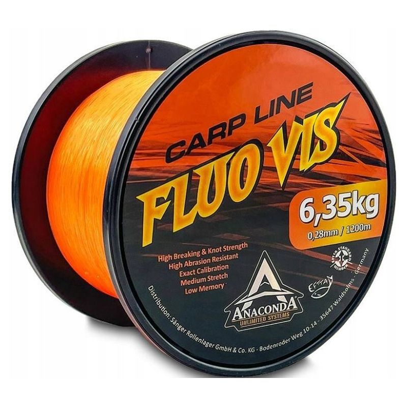 ŻYŁKA ANACONDA FLUOVIS CARP LINE 1200m 0,30mm ORAN