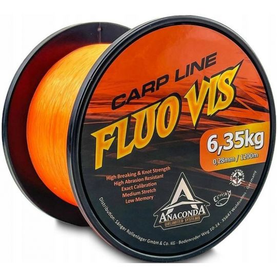 ŻYŁKA ANACONDA FLUOVIS CARP LINE 1200m 0,30mm ORAN