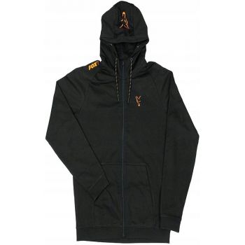 BLUZA FOX COLL BLACK ORANGE NA ZAMEK ROZMIAR M