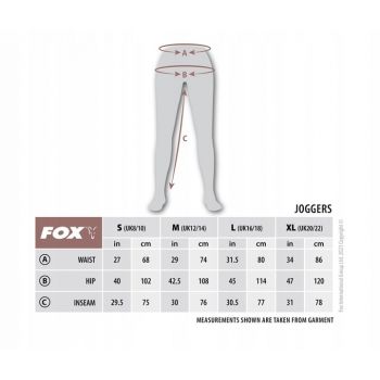 SPODNIE DAMSKIE FOX WC JOGGER L