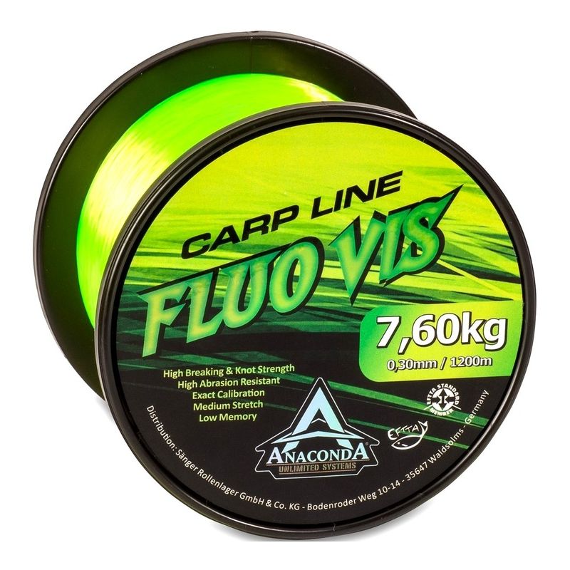 ŻYŁKA ANACONDA FLUOVIS CARP LINE 1200m 0,33mm ŻYŁKA ANACONDA FLUOVIS CARP LINE 1200m 0,33mm