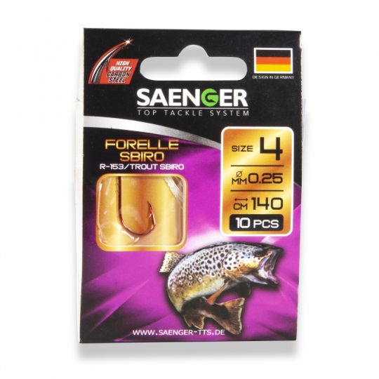 HACZYKI Z PRZYPONEM SAENGER ROZM 12 0,18mm 10szt HACZYKI Z PRZYPONEM SAENGER ROZM 12 0,18mm 10szt