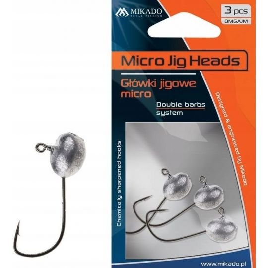 GŁÓWKI JIGGOWE MIKADO MICRO BN 1g ROZMIAR 4 3szt GŁÓWKI JIGGOWE MIKADO MICRO BN 1g ROZMIAR 4 3szt