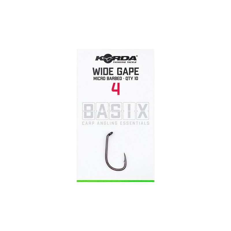 HACZYKI KORDA BASIX WIDE GAPE MICRO BARBED 4 HACZYKI KORDA BASIX WIDE GAPE MICRO BARBED 4