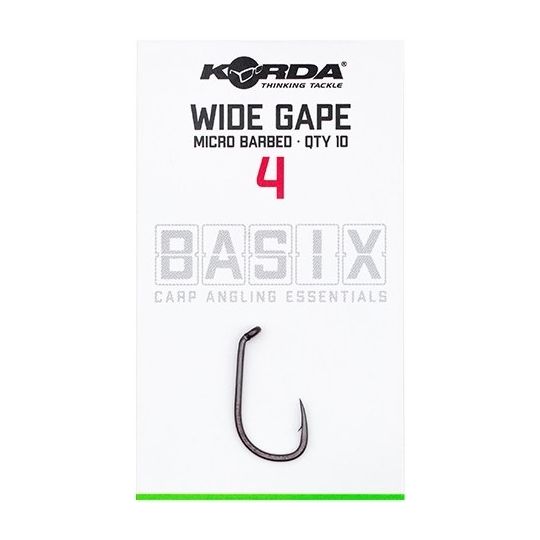HACZYKI KORDA BASIX WIDE GAPE MICRO BARBED 4 HACZYKI KORDA BASIX WIDE GAPE MICRO BARBED 4