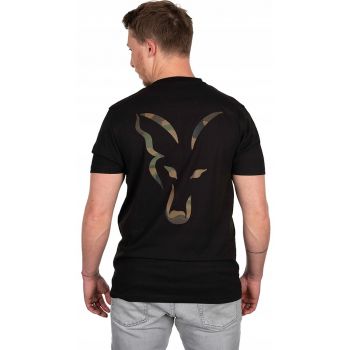 KOSZULKA T-SHIRT FOX BLACK LARGE PRINT ROZ.L