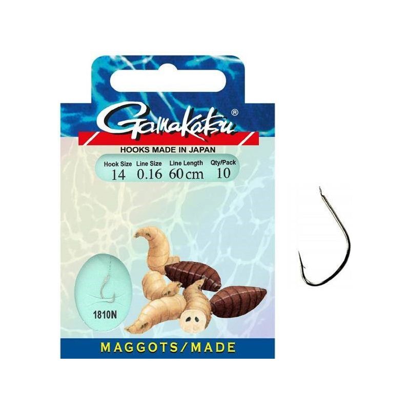 HACZYKI GAMAKATSU MAGGOT 1810N PRZYPON 0,22mm 6