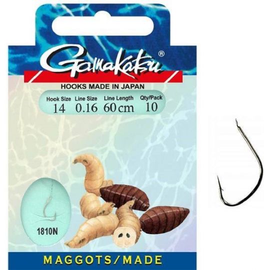 HACZYKI GAMAKATSU MAGGOT 1810N PRZYPON 0,22mm 6