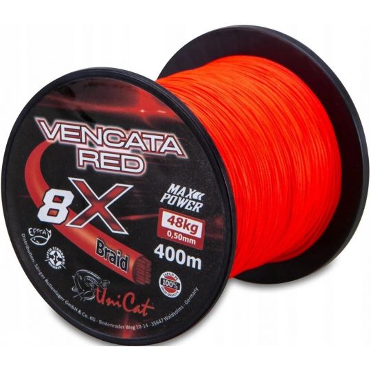 PLECIONKA UNI CAT 8X VENCATA RED 400m 0,60mm 57kg PLECIONKA UNI CAT 8X VENCATA RED 400m 0,60mm 57kg
