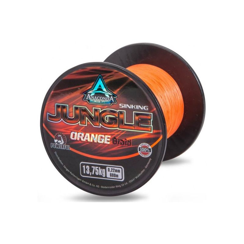 PLECIONKA ANACONDA JUNGLE ORANGE BRAID 600m 0,22mm