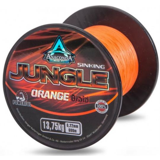 PLECIONKA ANACONDA JUNGLE ORANGE BRAID 600m 0,22mm